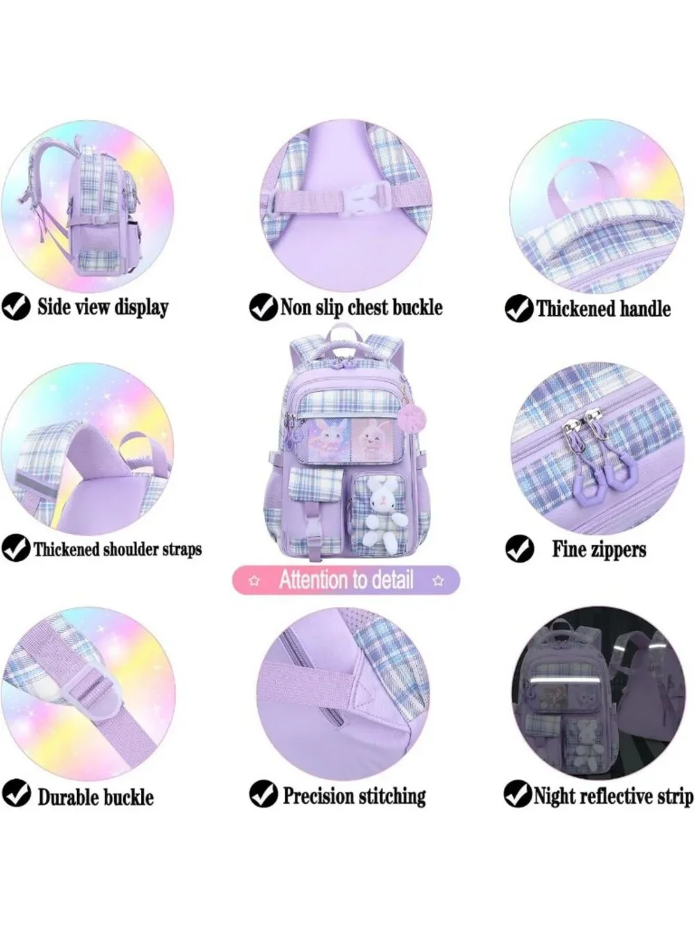 Kawaii Girls School Backpack Set for Kids - Cute Elementary Backpack & Supplies